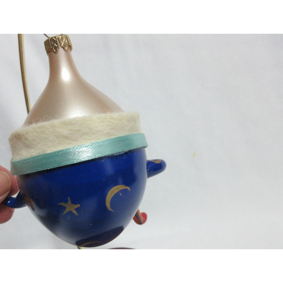 VTG De Carlini Humpty Dumpty Christmas Ornament Stars & Moon Celestial Italy - Picture 7 of 10